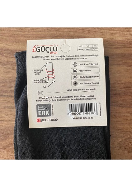 Erkek Soket Siyah Çorap 12ADET Pamuk