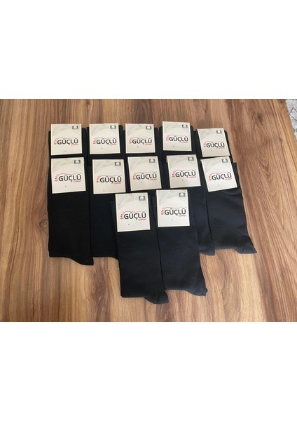 Erkek Soket Siyah Çorap 12ADET Pamuk
