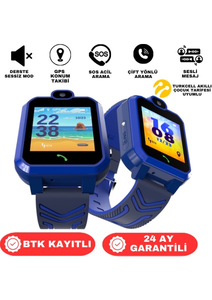 INO20 Akıllı Çocuk Saati Sim Kartlı ve Gps Konum Özellikli (Btk Kayıtlı-Yerli Üretim)