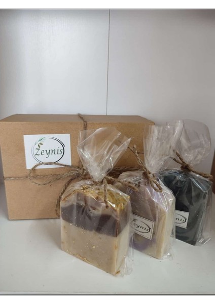 Yağlı Ciltler İçin Zeytinyağı Sabun Seti(3 Adet), El Yapımı Doğal Hediyelik Zeytinyağı Sabunu