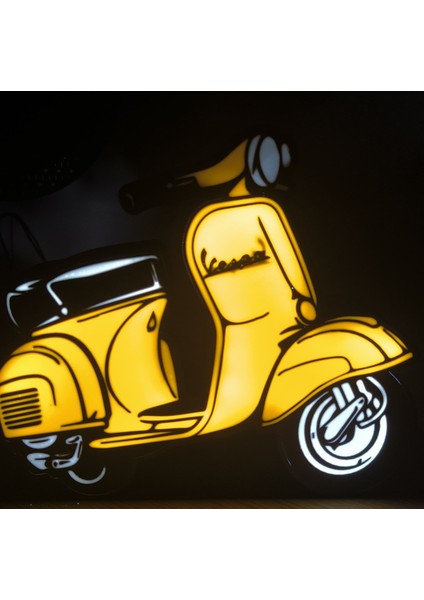 Vespa Light Box - Masaüstü Lamba - Dekoratif - Modern