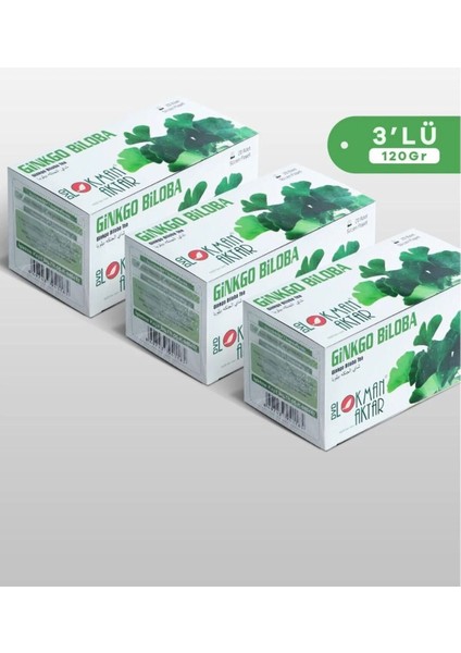 Ginkgo Biloba Çay 20 Adet Poşet Çay 40 gr x 3 Adet