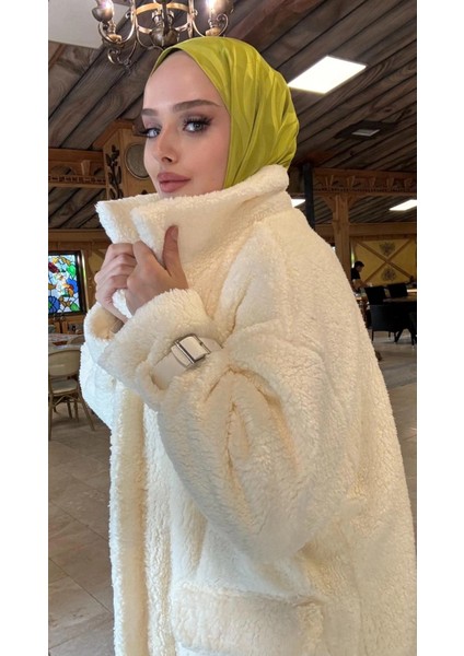 MNT001 Peluş Fermuarlı Mont