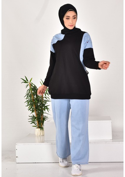 Iki Iplik Kumaş Kot Garnili Ikili Takım