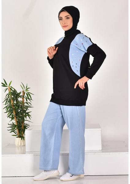 Iki Iplik Kumaş Kot Garnili Ikili Takım modelleri