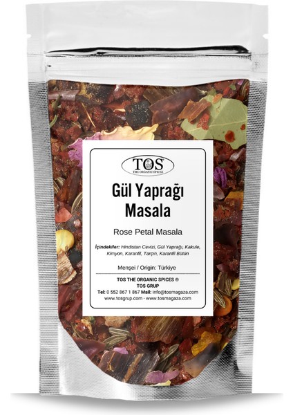 Gül Yaprağı Masala 100 gr Rose Petal Masala - Premium Quality | Baharat Karışımı