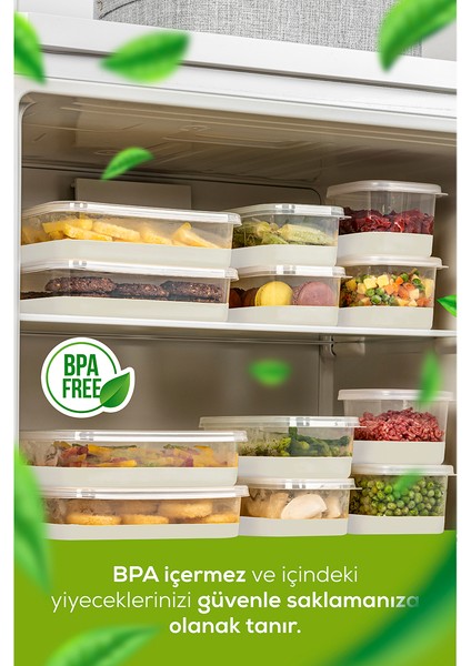 10 Parça Silikon Tabanlı Derin Dondurucu - Difriz Saklama Kabı Gri modelleri