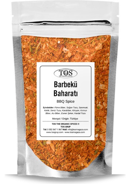 TOS The Organic Spices Barbekü Baharatı V1 100 gr Bbq Spice Blend - Premium Quality | Baharat Karışımı