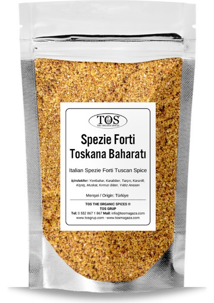 TOS The Organic Spices Italyan Spezie Forti Toskana Baharatı 500 gr Italian Spezie Forti Tuscan Spice - Premium Quality