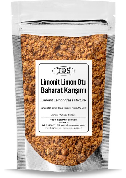 TOS The Organic Spices Limonit Limon Otu Karışımı 100 gr Lemonite Lemongrass Blend - Premium Quality | Baharat Karışımı