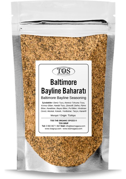 TOS The Organic Spices Baltimore Bayline Baharatı 250 gr Baltimore Bayline Seasoning - Premium Quality | Baharat Karışımı