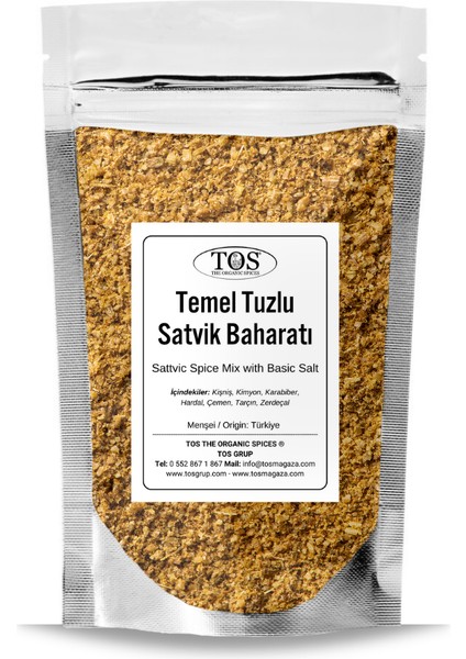 Temel Tuzlu Satvik Baharat Karışımı 100 gr Basic Salty Satvik Spice Blend - Premium Quality