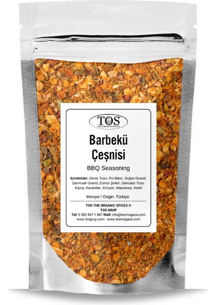 TOS The Organic Spices Barbekü Çeşnisi 500 gr Bbq Seasoning - Premium Quality | Baharat Karışımı