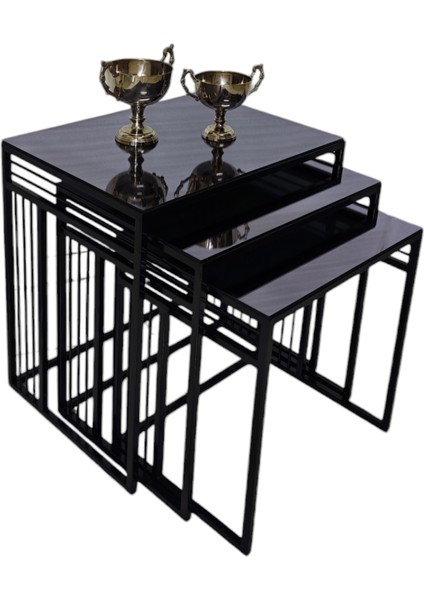 Milano Metal Ayaklı Aynalı Zigon Sehpa fırsatları