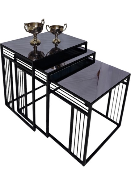 Milano Metal Ayaklı Aynalı Zigon Sehpa indirimleri