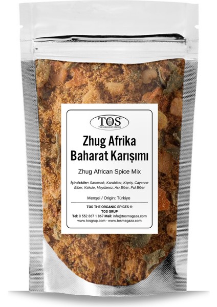 TOS The Organic Spices Zhug Afrika Baharat Karışımı 500 gr Zhug African Spice Blend - Premium Quality | Baharat Karışımı