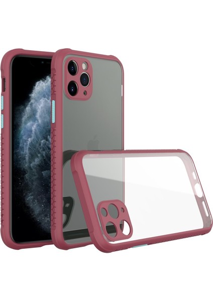 Apple iPhone 11 Pro Max Kılıf Köşeler Airbag Özellikli Arkası Sert P.c Kenarı Silikon Miami Kapak