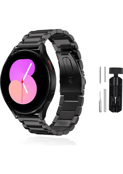 Samsung Galaxy Watch 7 40 43 44 47MM Uyumlu Kordon Metal Kordon Ayarlama Aparatlı Klasik Kordon