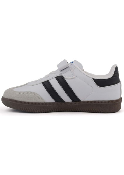 Samba Beyaz Siyah Cırtlı Ortopedik Erkek Çocuk Sneaker Spor Ayakkabı fiyatları