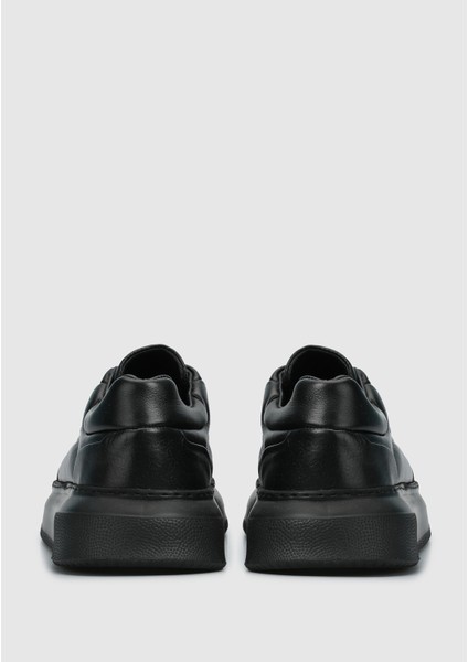 Siyah Deri Erkek Sneaker fırsatları