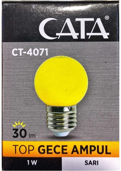 1 Watt Top Gece Ampul-Sarı