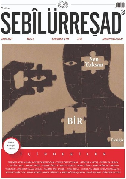 Sebilürreşad Dergi 1105. Sayı - Ekim 2024