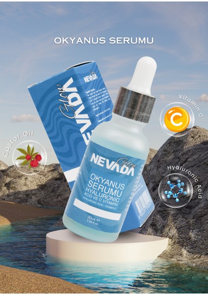 Okyanus Serumu - Yüz Bakım Serumu Hyaluronic Asit Ve C Vitamini 30 ml