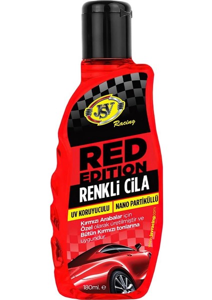 Racing Red Edition Kırmızı Renkli Cila 180 ml Kırmızı Boyalı Araçlara