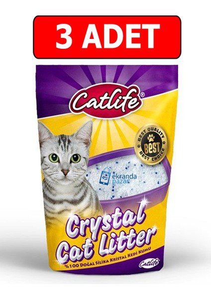 Crystal Cat Litter Kristal Kedi Kumu 1,4kg 3 Adet Silika Kedi Kumu