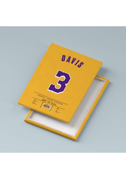 Anthony Davis Forma 40 x 55 cm Nba Los Angeles Lakers Jersey Kanvas Tablo fırsatları