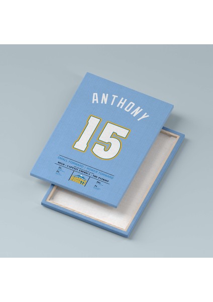 Carmelo Anthony Forma 40 x 55 cm Nba Denver Nuggets Jersey Kanvas Tablo indirimleri