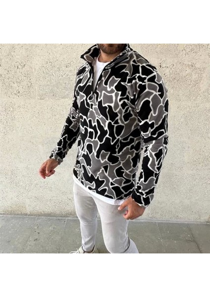 Yarım Fermuarlı Desenli Polar fiyatları
