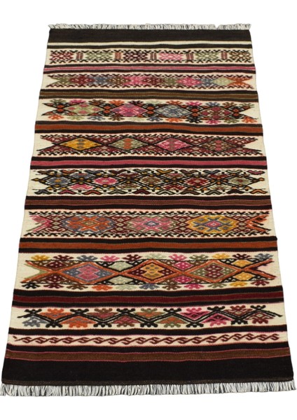 El Dokuma Nadir Otantik Aydın Çine Yün Kilim 5235