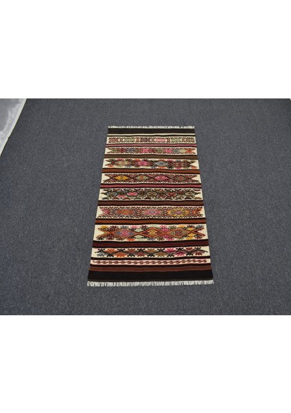 El Dokuma Nadir Otantik Aydın Çine Yün Kilim 5235