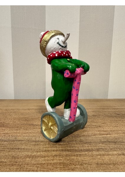 Scooter Detaylı Kardan Adam Polyester Obje fırsatları