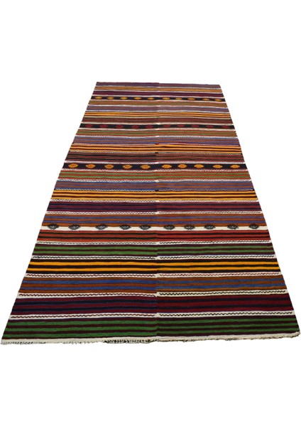 El Dokuma Ihtişamlı Otantik Sevimli Sivas Yün Kilim 5229
