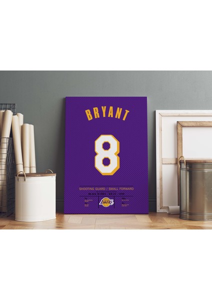 Kobe Bryant 8 Forma 40 x 55 cm Nba Lakers Jersey Kanvas Tablo fırsatları