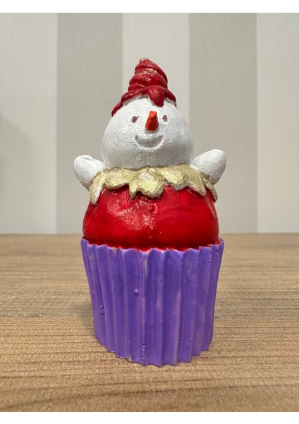 Cupcake Kardan Adam Polyester Obje
