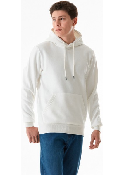 3 Iplik Basic Kanguru Cepli Kapüşonlu Sweatshirt