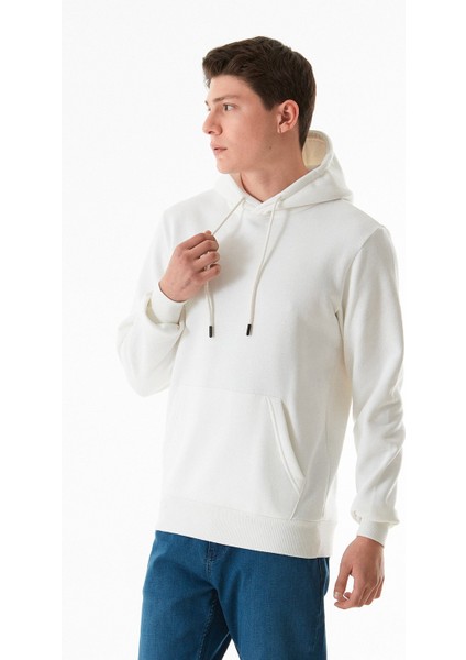 3 Iplik Basic Kanguru Cepli Kapüşonlu Sweatshirt