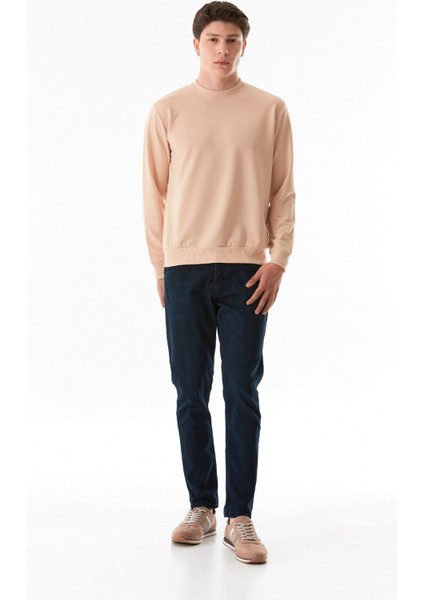 Basic Bisiklet Yaka Sweatshirt