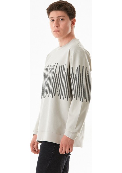 Baskılı Bisiklet Yaka Sweatshirt indirimleri