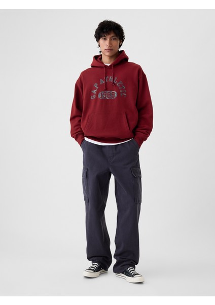 Erkek Bordo Gap 1969 Logo Sweatshirt