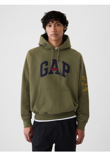 Erkek Haki Gap Logo Heavyweight Sweatshirt