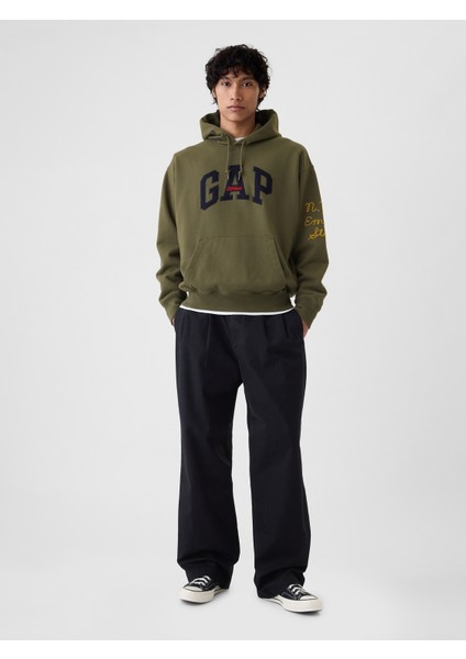 Erkek Haki Gap Logo Heavyweight Sweatshirt