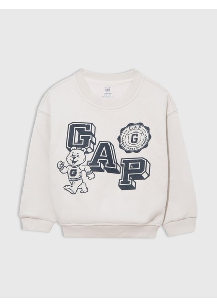 Erkek Bebek Kırık Beyaz Gap Logo Vintage Soft Sweatshirt