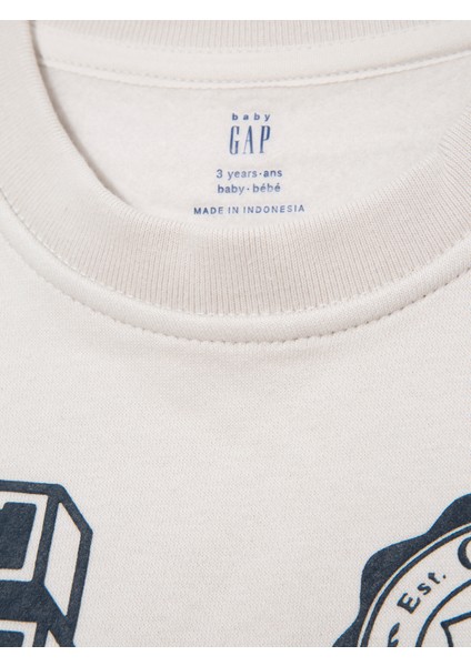 Erkek Bebek Kırık Beyaz Gap Logo Vintage Soft Sweatshirt modelleri
