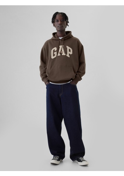 Erkek Kahverengi Gap Logo Sweatshirt