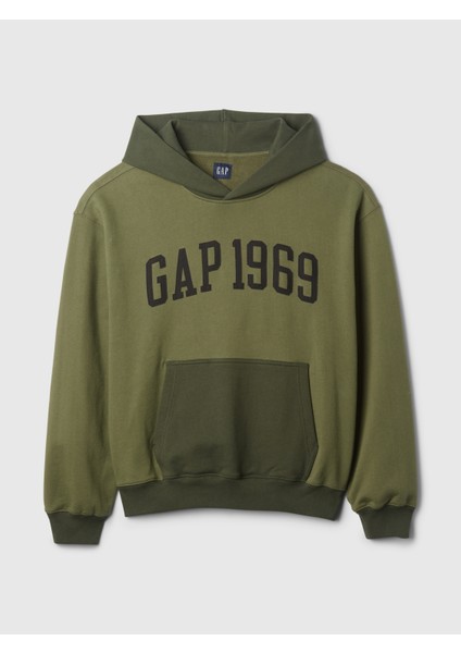 Erkek Haki Gap Logo 1969 Colorblock Sweatshirt fiyatları