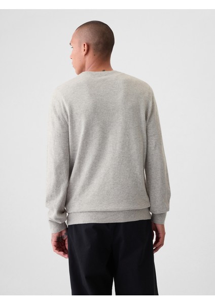 Erkek Gri CashSoft bisiklet yaka kazak indirimleri